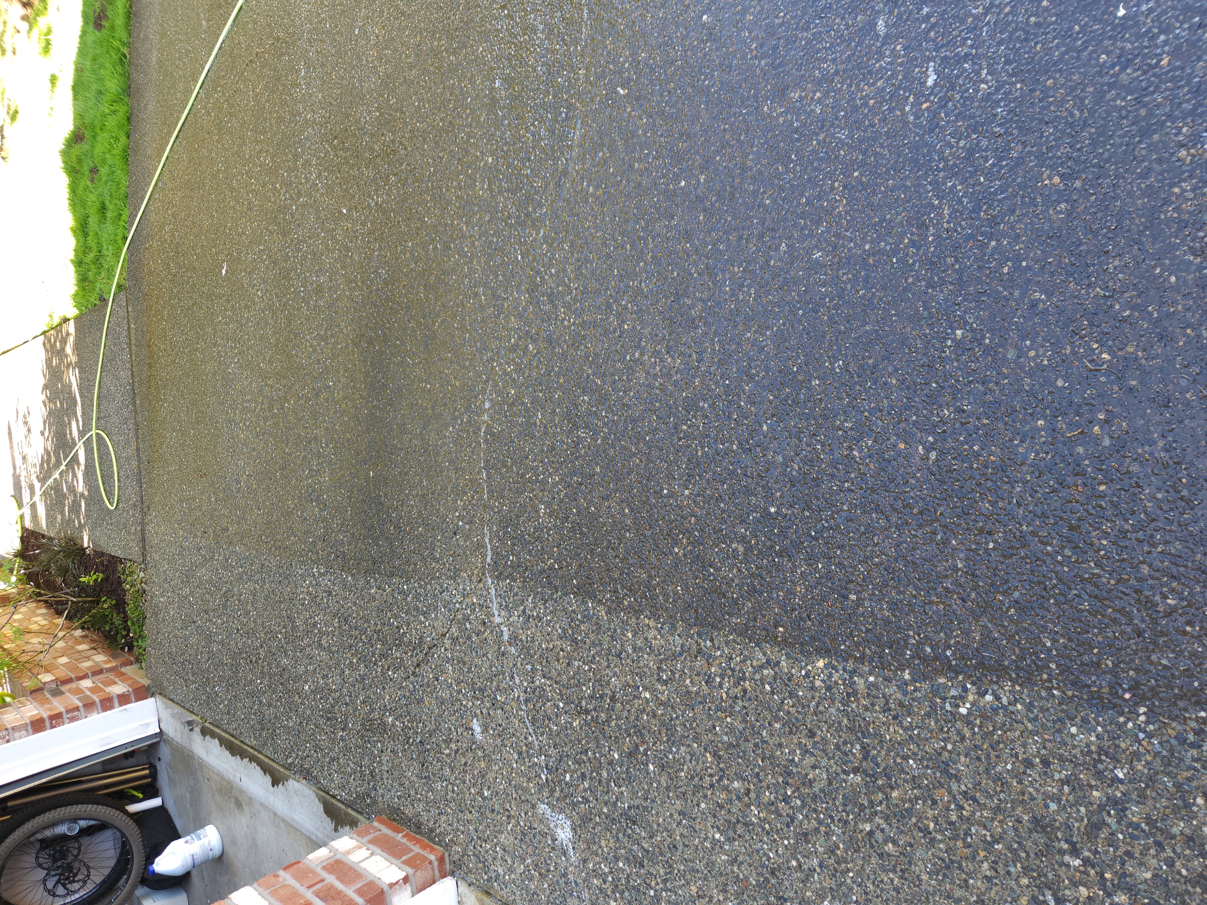 Driveway wash in progress
